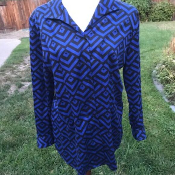 Chico Blue Grotto Geo Pattern Size 2 - Picture 2 of 6